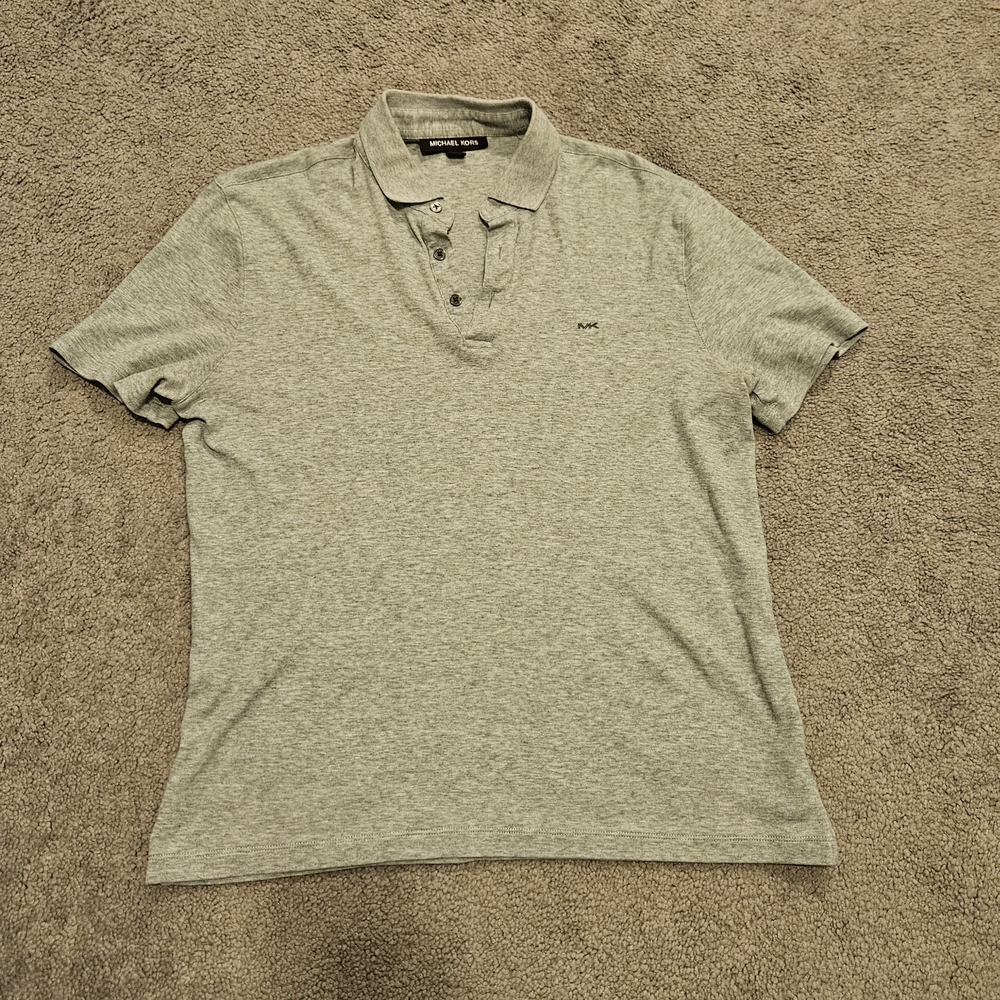 Michael Kors Men's SMALL Light Heather Grey Polo
